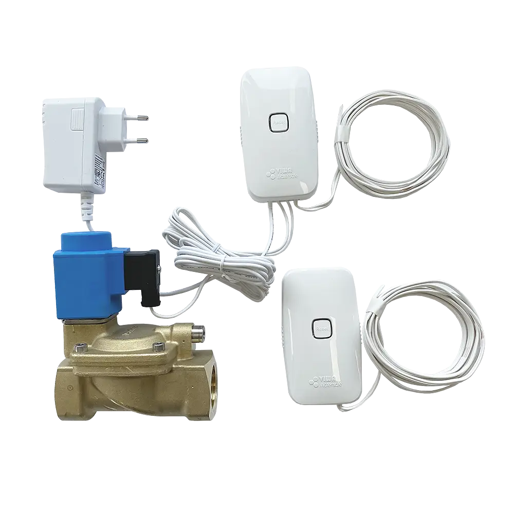 Wireless leakage switch, one valve 1", battery-operated sensor