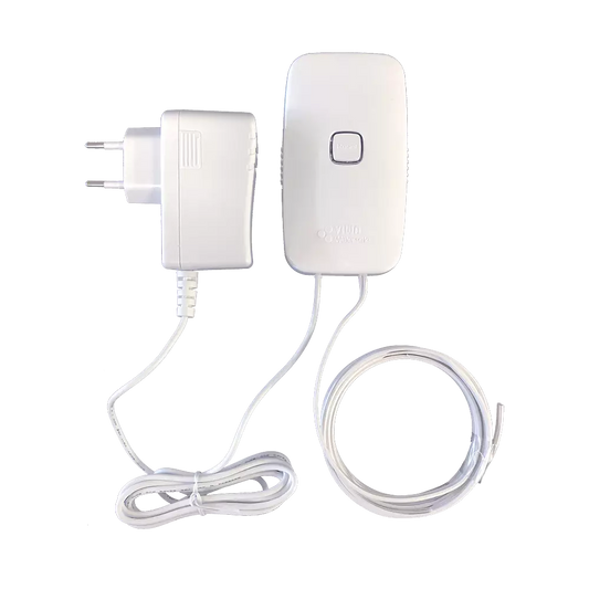 Leak sensor with power adapter for wireless leak switch system
